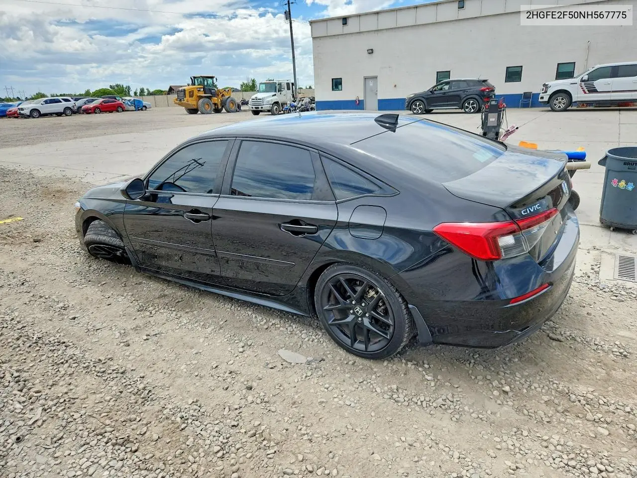 2HGFE2F50NH567775 2022 Honda Civic Sport