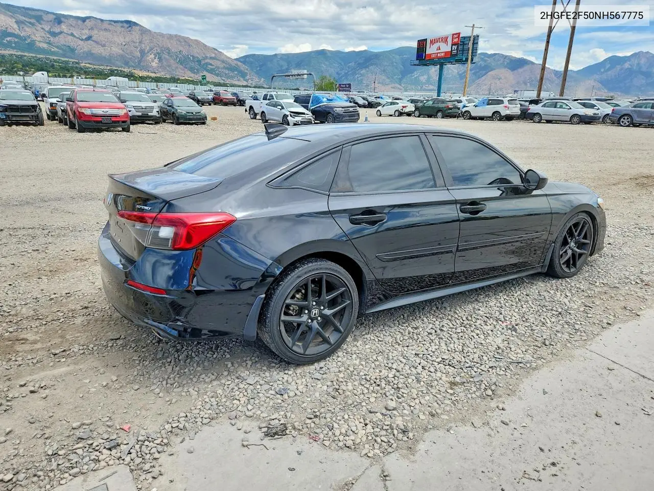 2HGFE2F50NH567775 2022 Honda Civic Sport