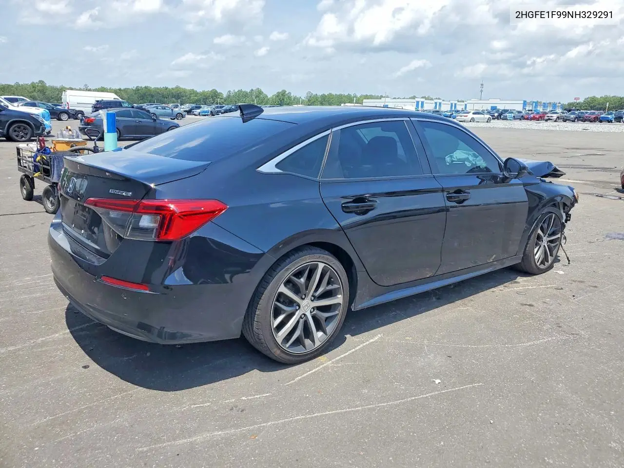2022 Honda Civic Touring VIN: 2HGFE1F99NH329291 Lot: 61731256