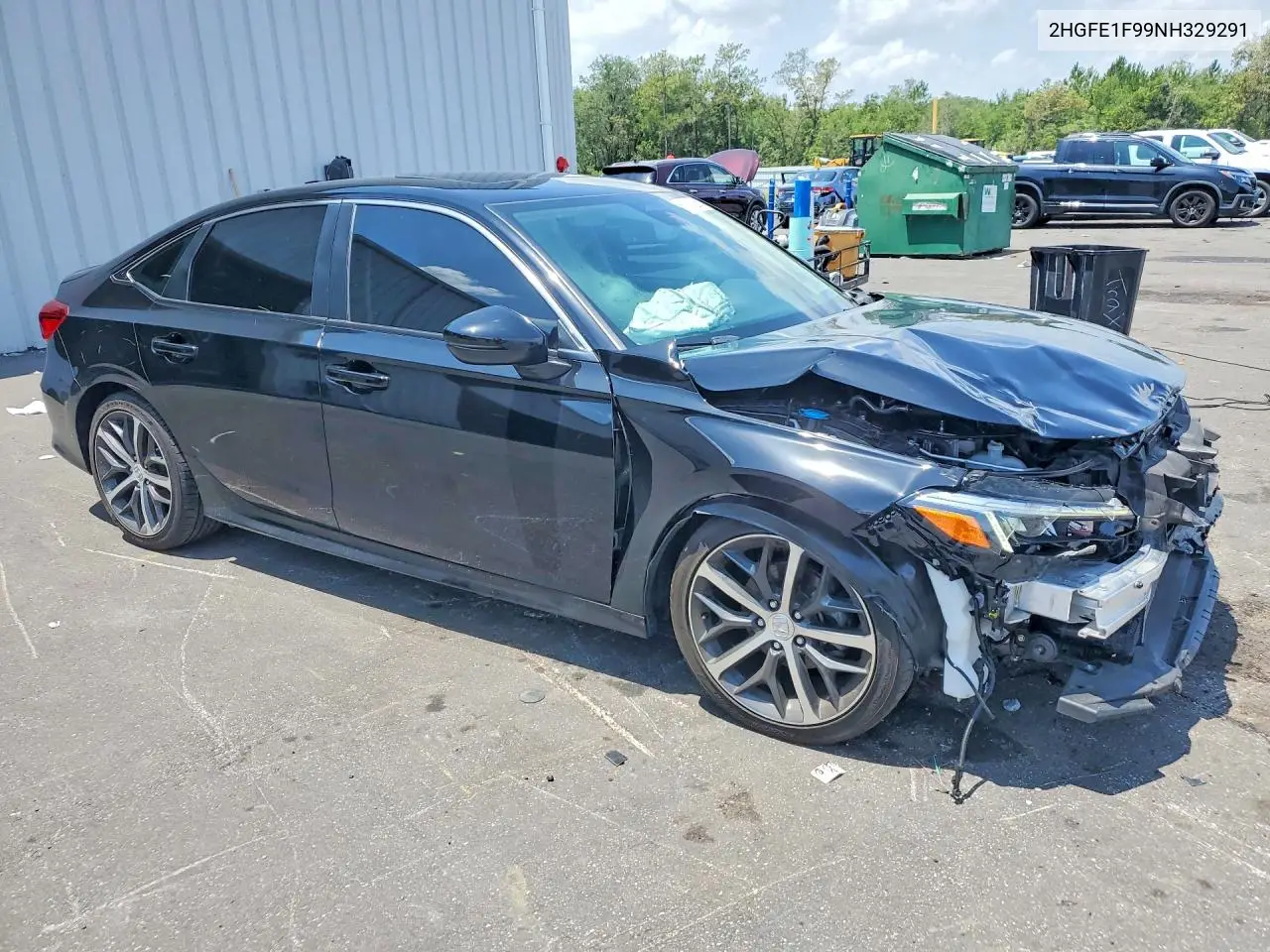 2022 Honda Civic Touring VIN: 2HGFE1F99NH329291 Lot: 61731256