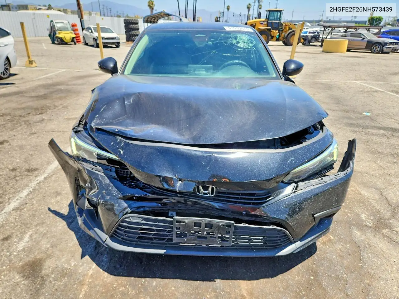 2022 Honda Civic Lx VIN: 2HGFE2F26NH573439 Lot: 61907416