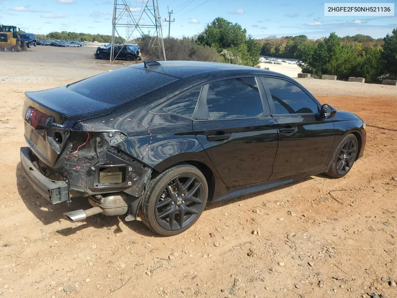 2HGFE2F50NH521136 2022 Honda Civic Sport