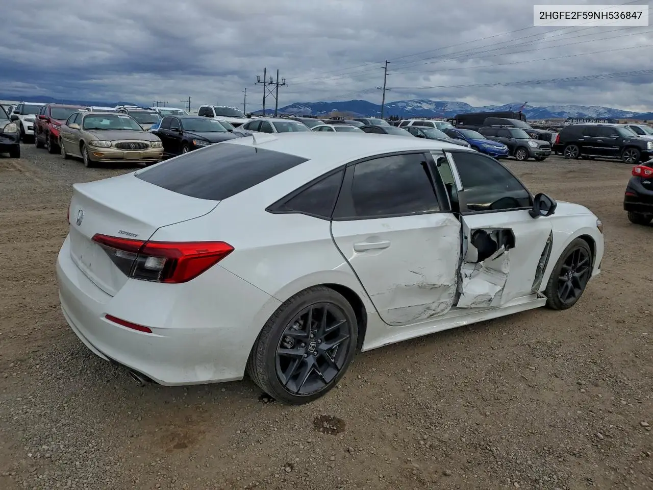 2HGFE2F59NH536847 2022 Honda Civic Sport