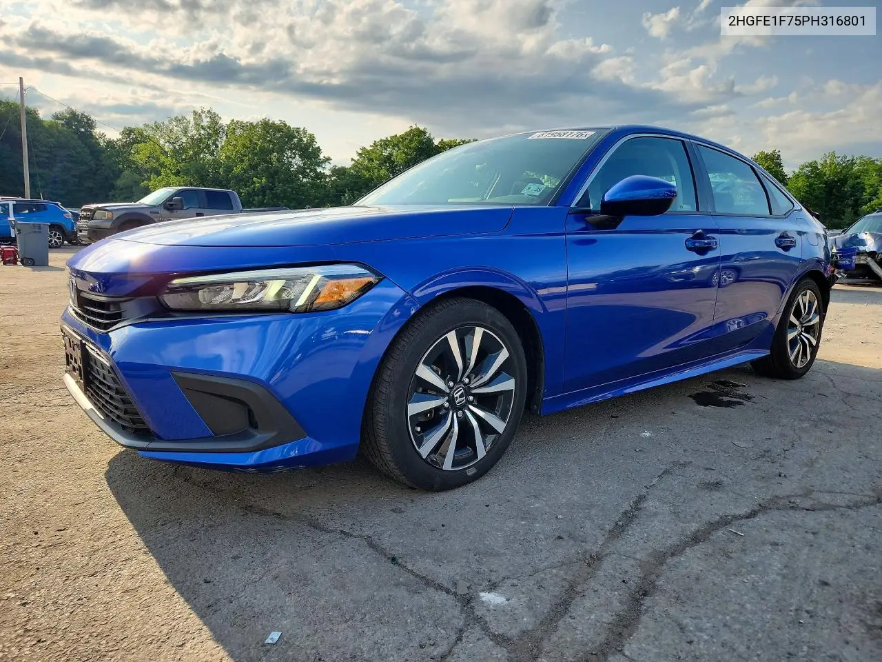 2023 Honda Civic Ex VIN: 2HGFE1F75PH316801 Lot: 61958176