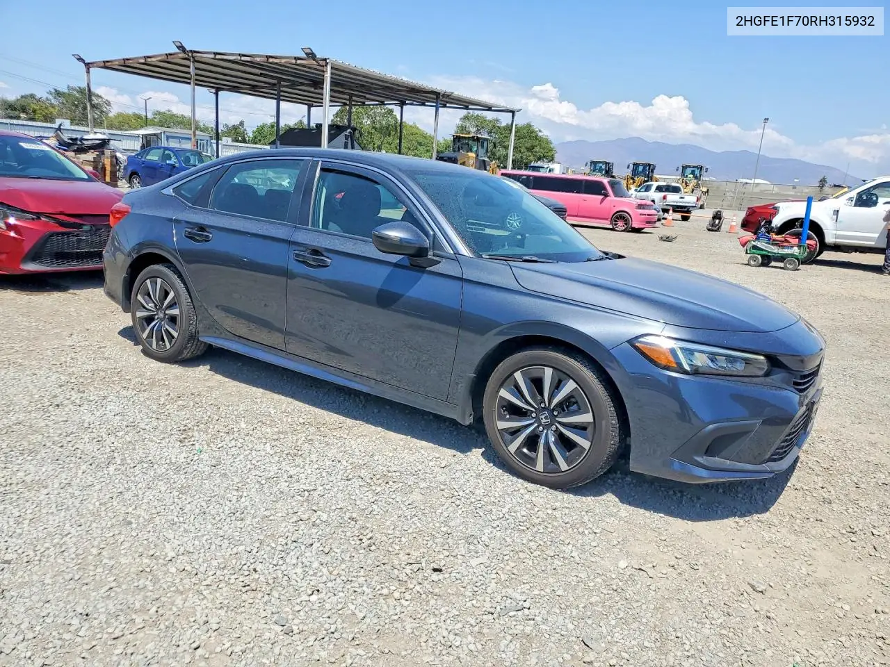 2024 Honda Civic Ex VIN: 2HGFE1F70RH315932 Lot: 61092046
