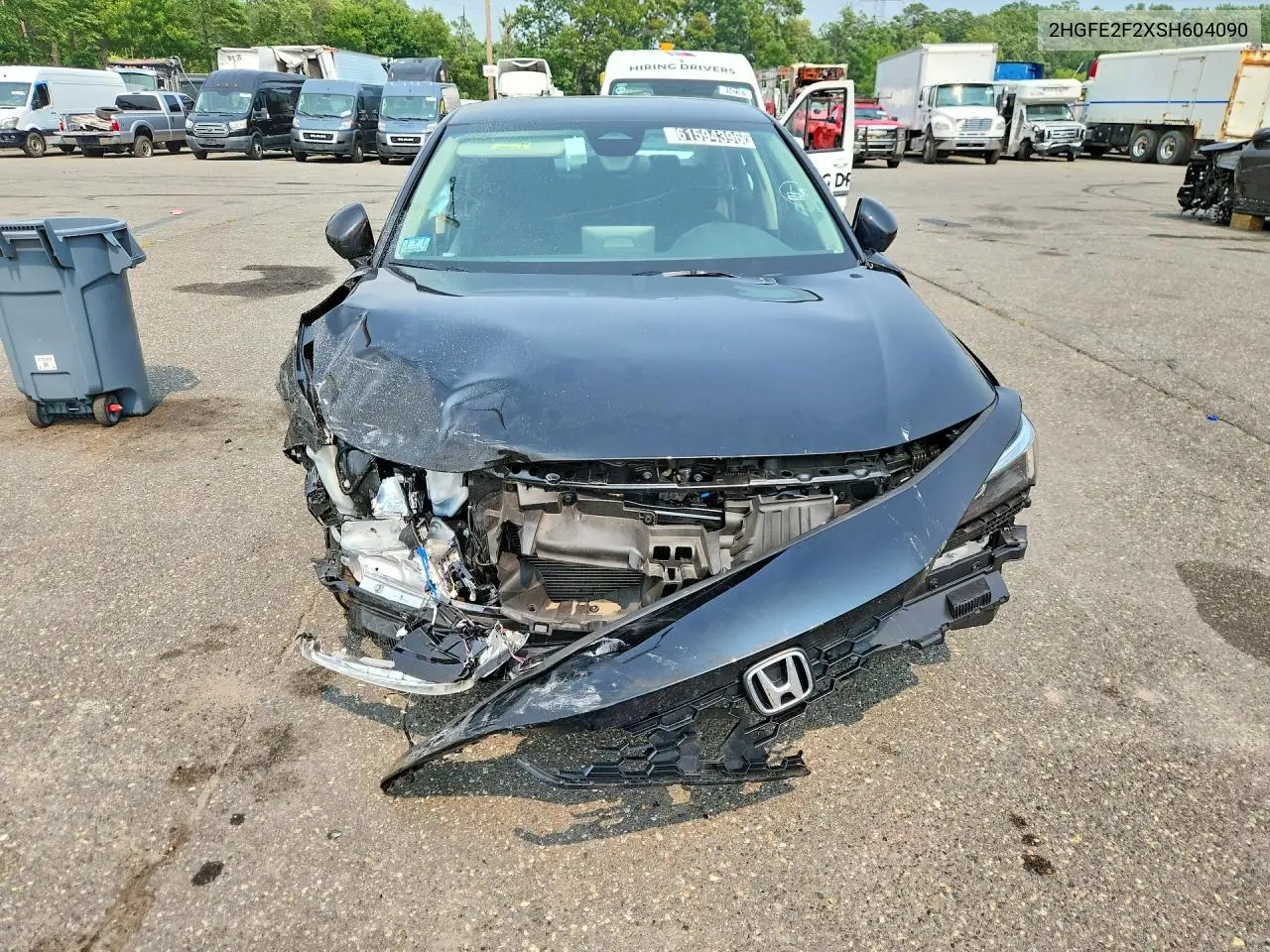 2025 Honda Civic Lx VIN: 2HGFE2F2XSH604090 Lot: 61594396