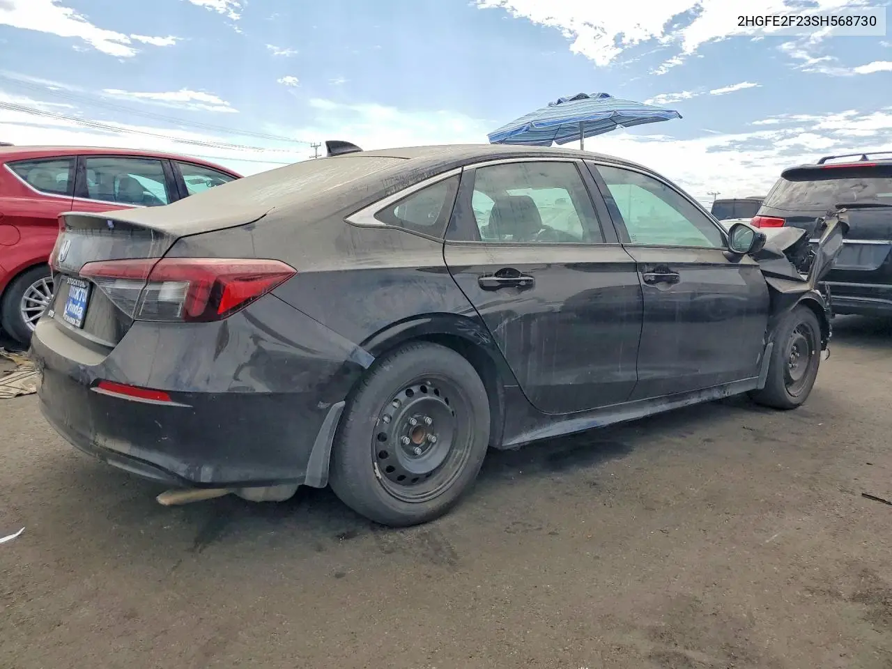 2025 Honda Civic Lx VIN: 2HGFE2F23SH568730 Lot: 61771236