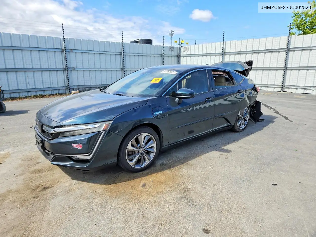 2018 Honda Clarity Touring VIN: JHMZC5F37JC002520 Lot: 54864626