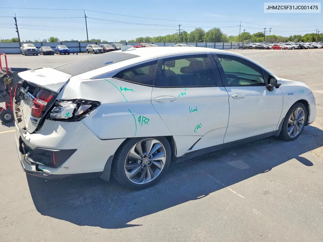 2018 Honda Clarity Touring VIN: JHMZC5F31JC001475 Lot: 55016356
