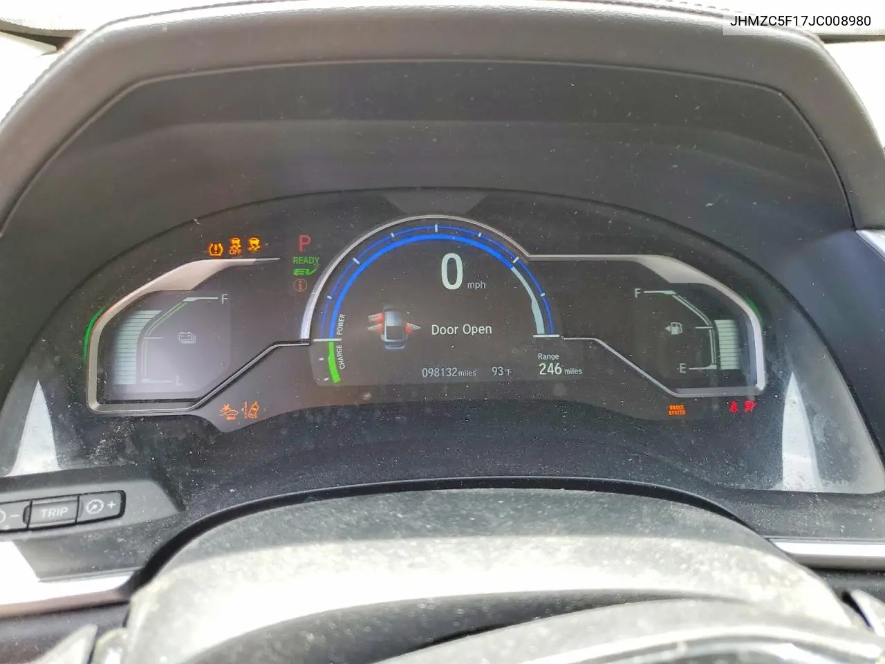2018 Honda Clarity VIN: JHMZC5F17JC008980 Lot: 55878586