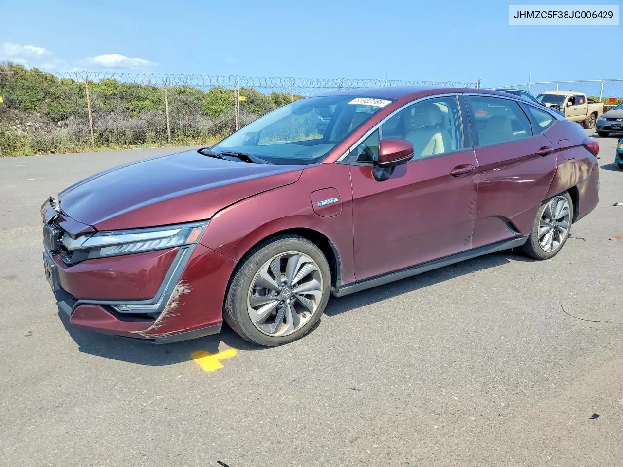 2018 Honda Clarity Touring VIN: JHMZC5F38JC006429 Lot: 55932266