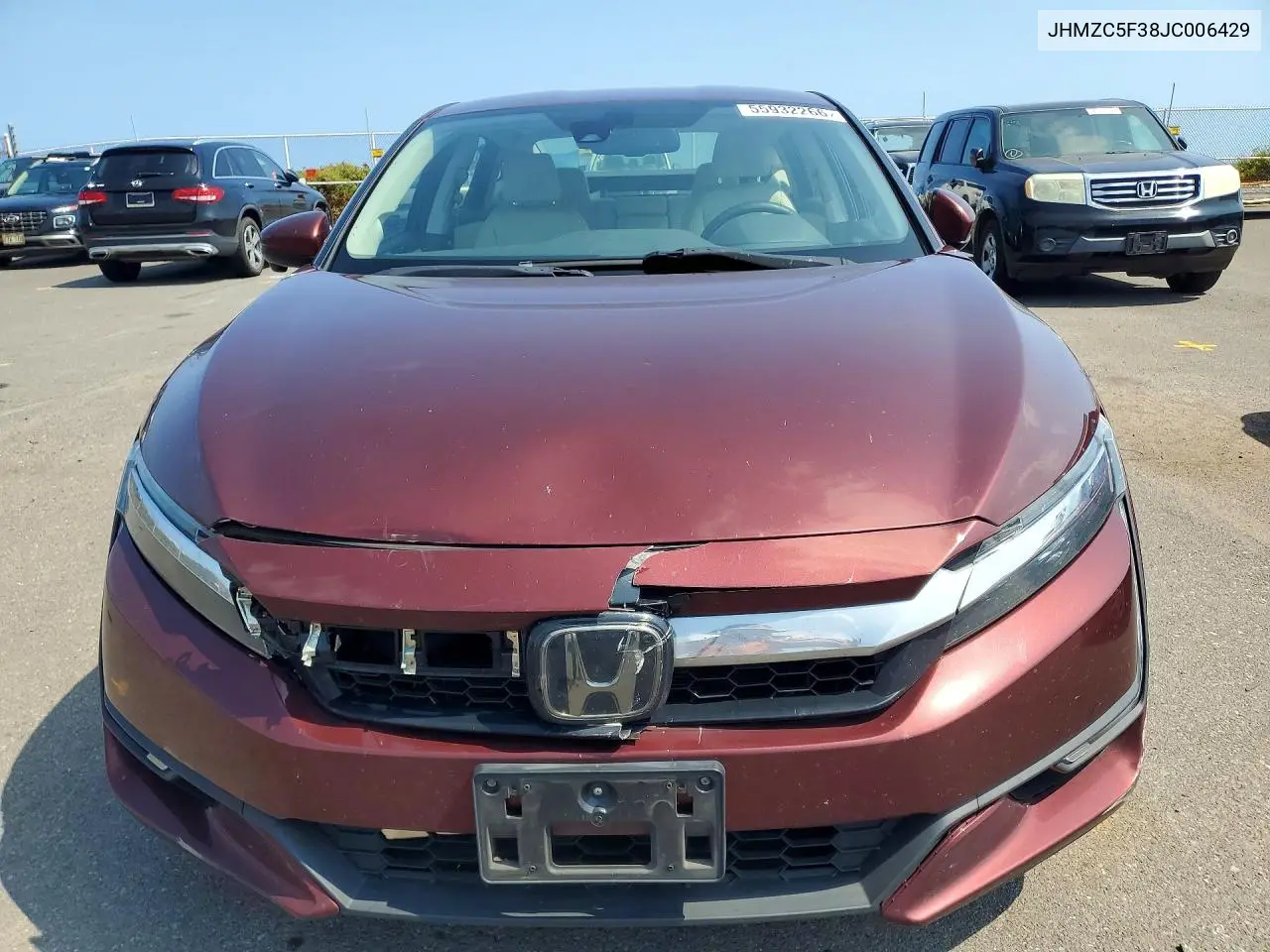 2018 Honda Clarity Touring VIN: JHMZC5F38JC006429 Lot: 55932266