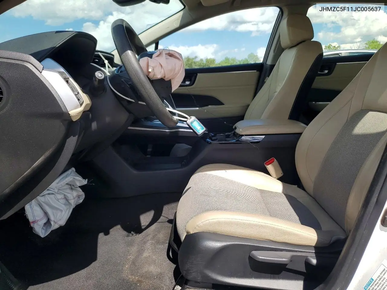 2018 Honda Clarity VIN: JHMZC5F11JC005637 Lot: 57599036
