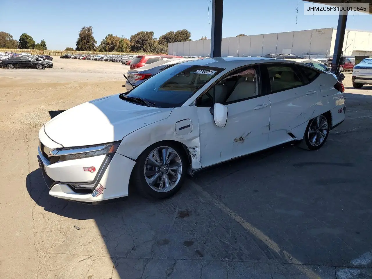 2018 Honda Clarity Touring VIN: JHMZC5F31JC010645 Lot: 61190086