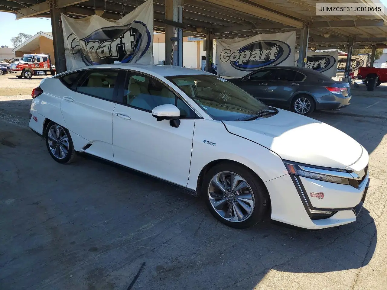 2018 Honda Clarity Touring VIN: JHMZC5F31JC010645 Lot: 61190086