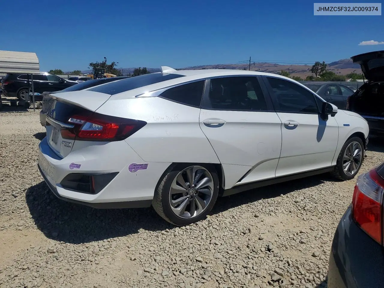 2018 Honda Clarity Touring VIN: JHMZC5F32JC009374 Lot: 61354066