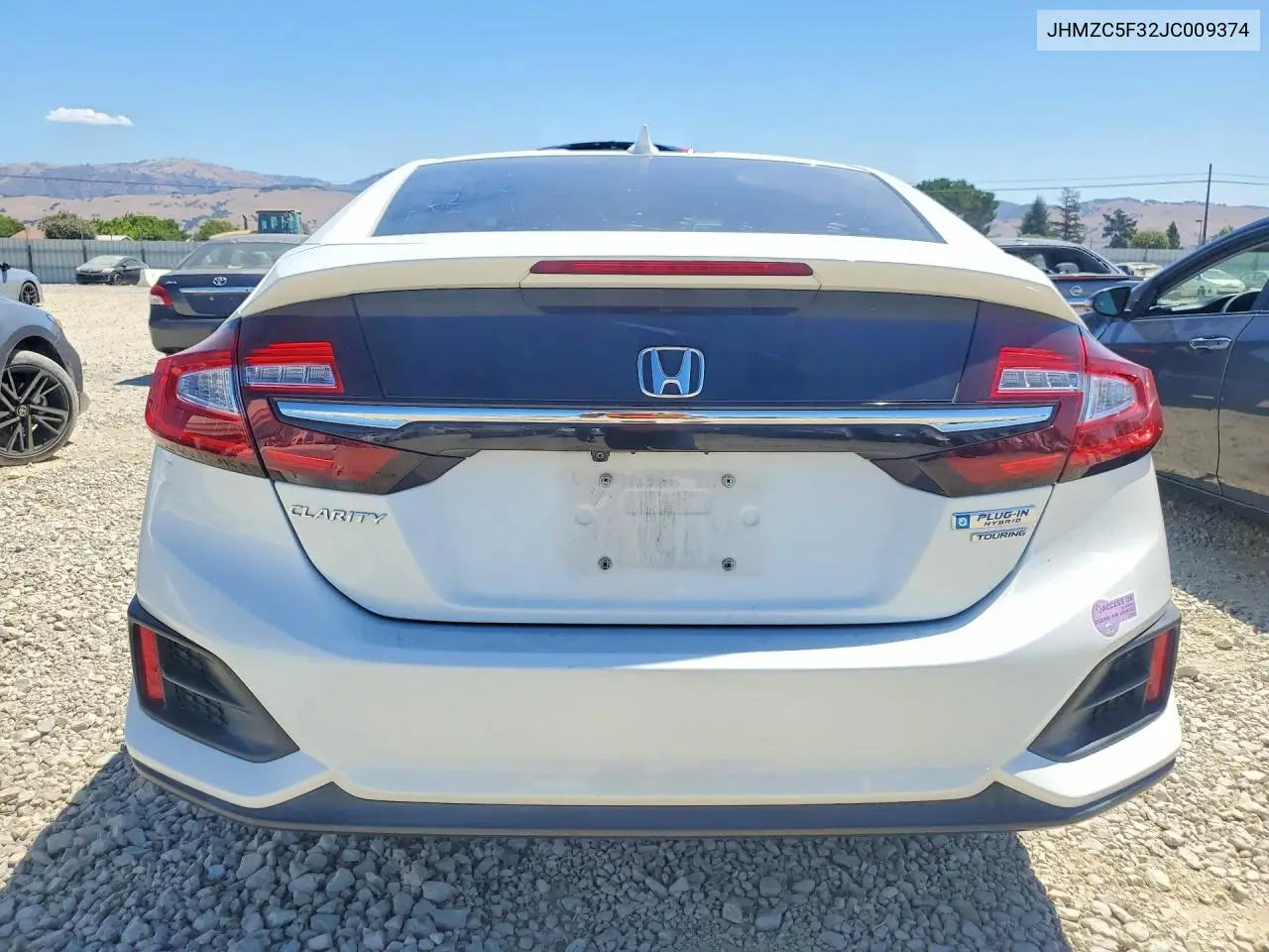 2018 Honda Clarity Touring VIN: JHMZC5F32JC009374 Lot: 61354066