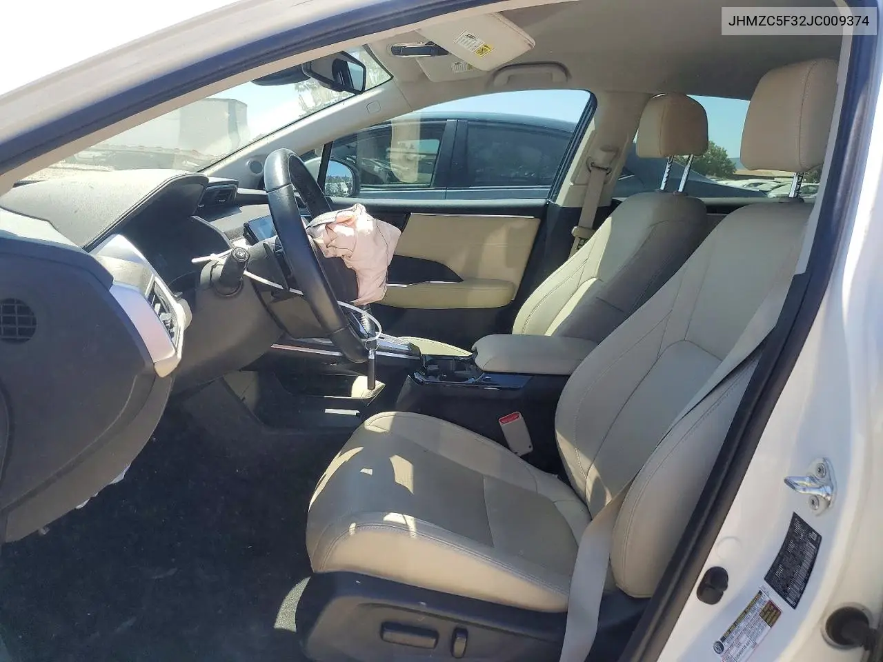 2018 Honda Clarity Touring VIN: JHMZC5F32JC009374 Lot: 61354066