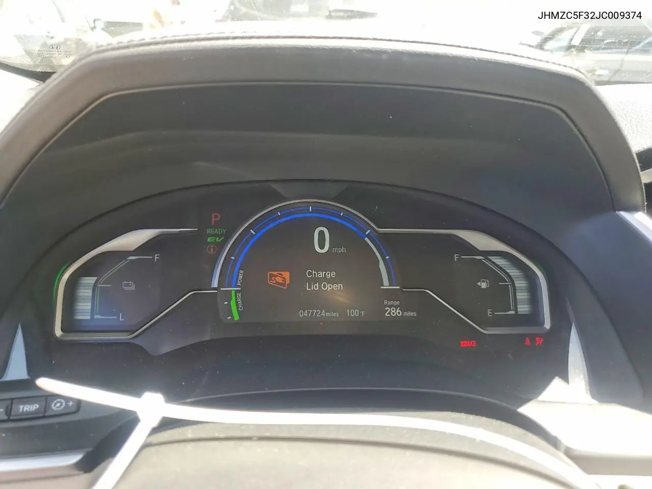 2018 Honda Clarity Touring VIN: JHMZC5F32JC009374 Lot: 61354066
