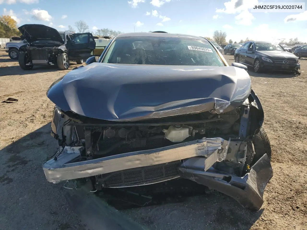 2018 Honda Clarity Touring VIN: JHMZC5F39JC020744 Lot: 89845025