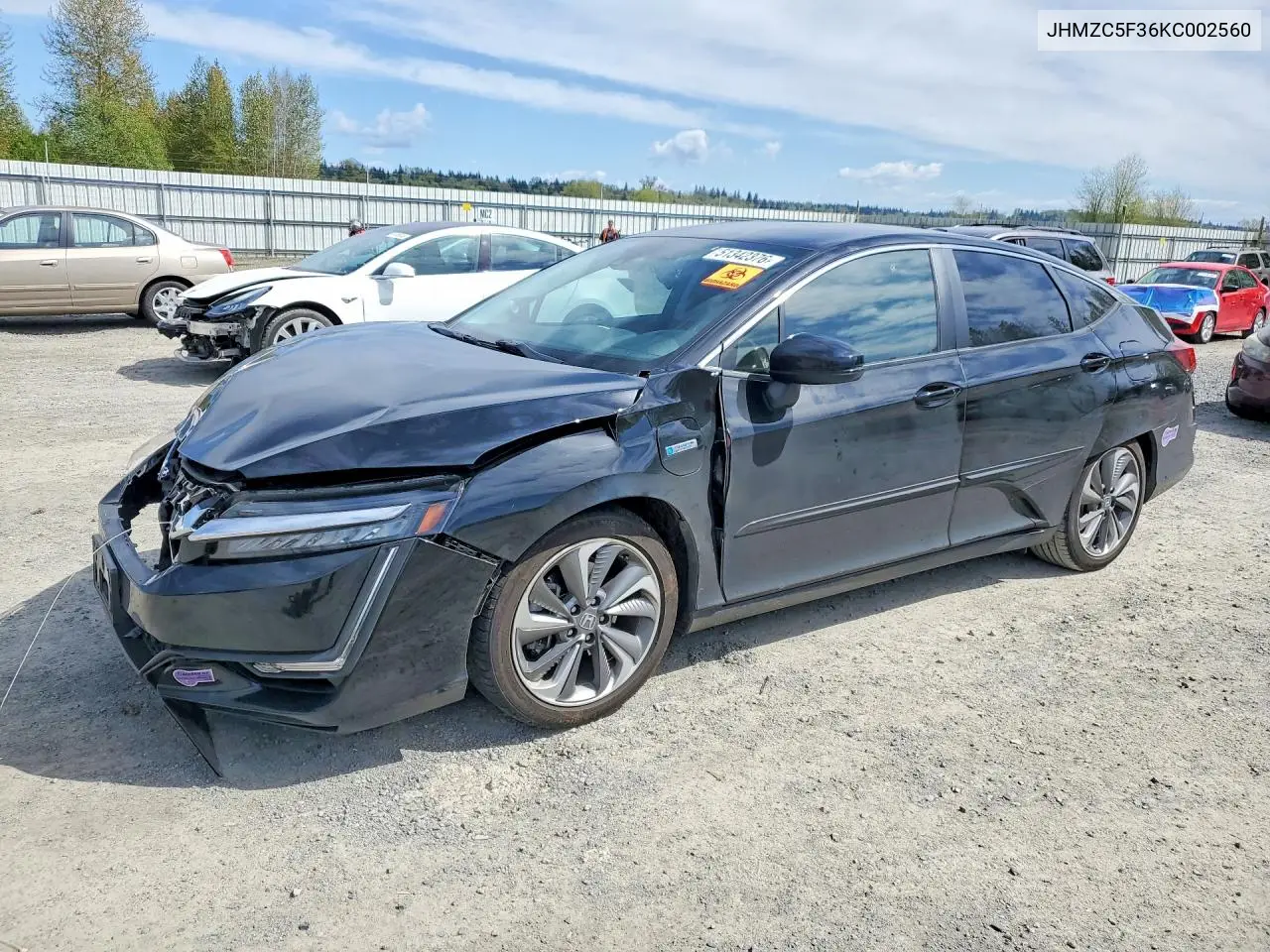 2019 Honda Clarity Touring VIN: JHMZC5F36KC002560 Lot: 51342376