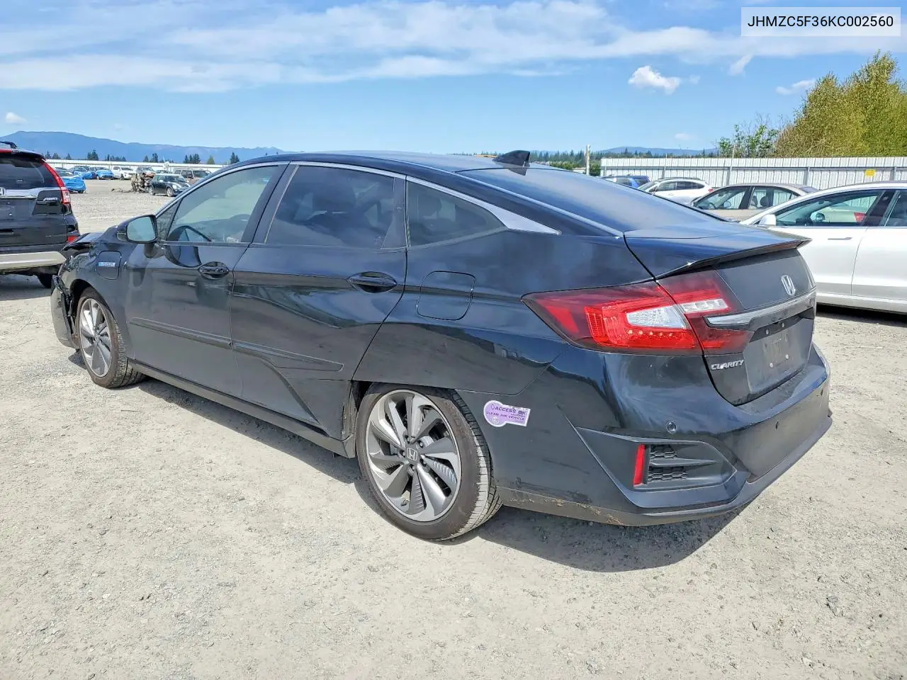 2019 Honda Clarity Touring VIN: JHMZC5F36KC002560 Lot: 51342376