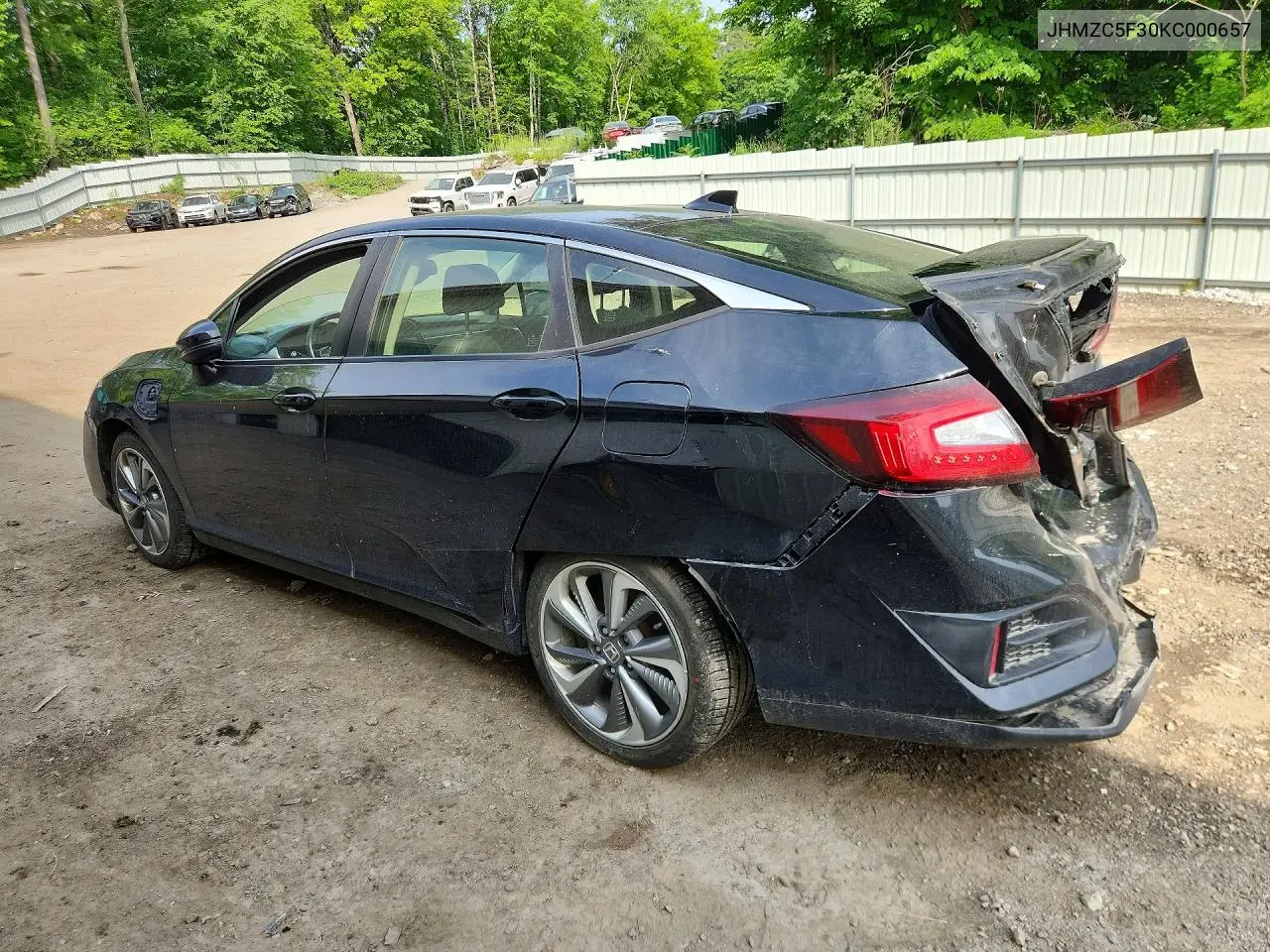 2019 Honda Clarity Touring VIN: JHMZC5F30KC000657 Lot: 56285156