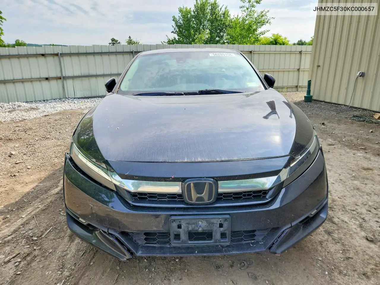 2019 Honda Clarity Touring VIN: JHMZC5F30KC000657 Lot: 56285156