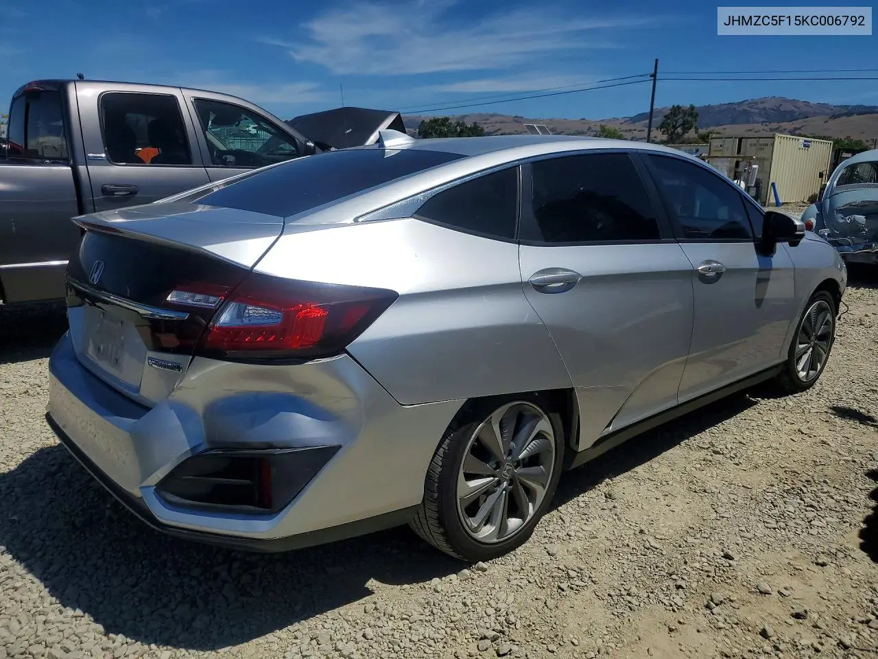 2019 Honda Clarity VIN: JHMZC5F15KC006792 Lot: 56522626