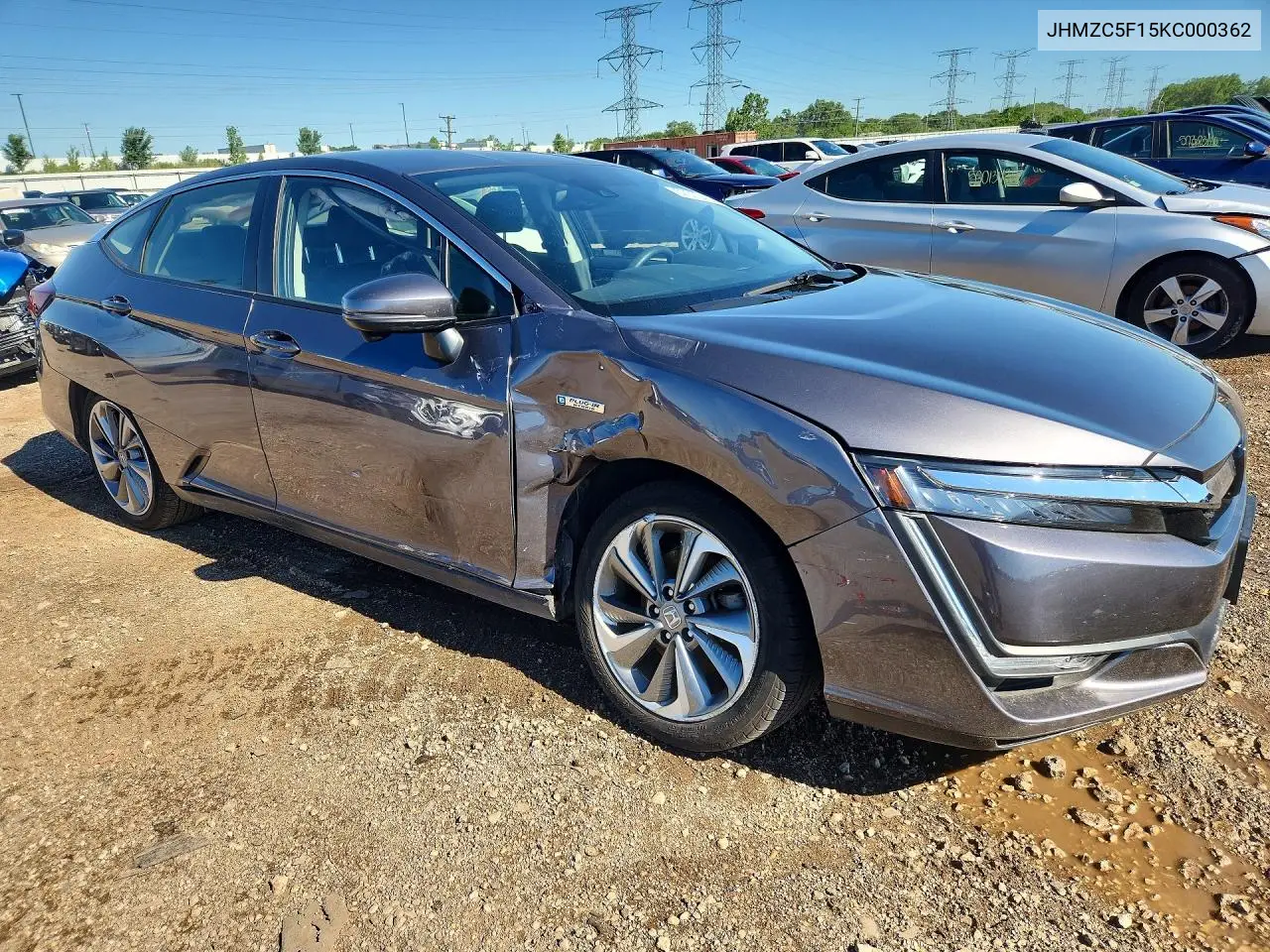 2019 Honda Clarity VIN: JHMZC5F15KC000362 Lot: 57370406