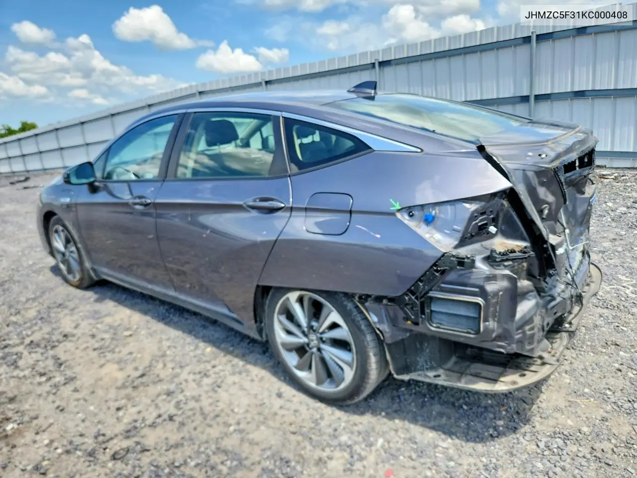 2019 Honda Clarity Touring VIN: JHMZC5F31KC000408 Lot: 60689946