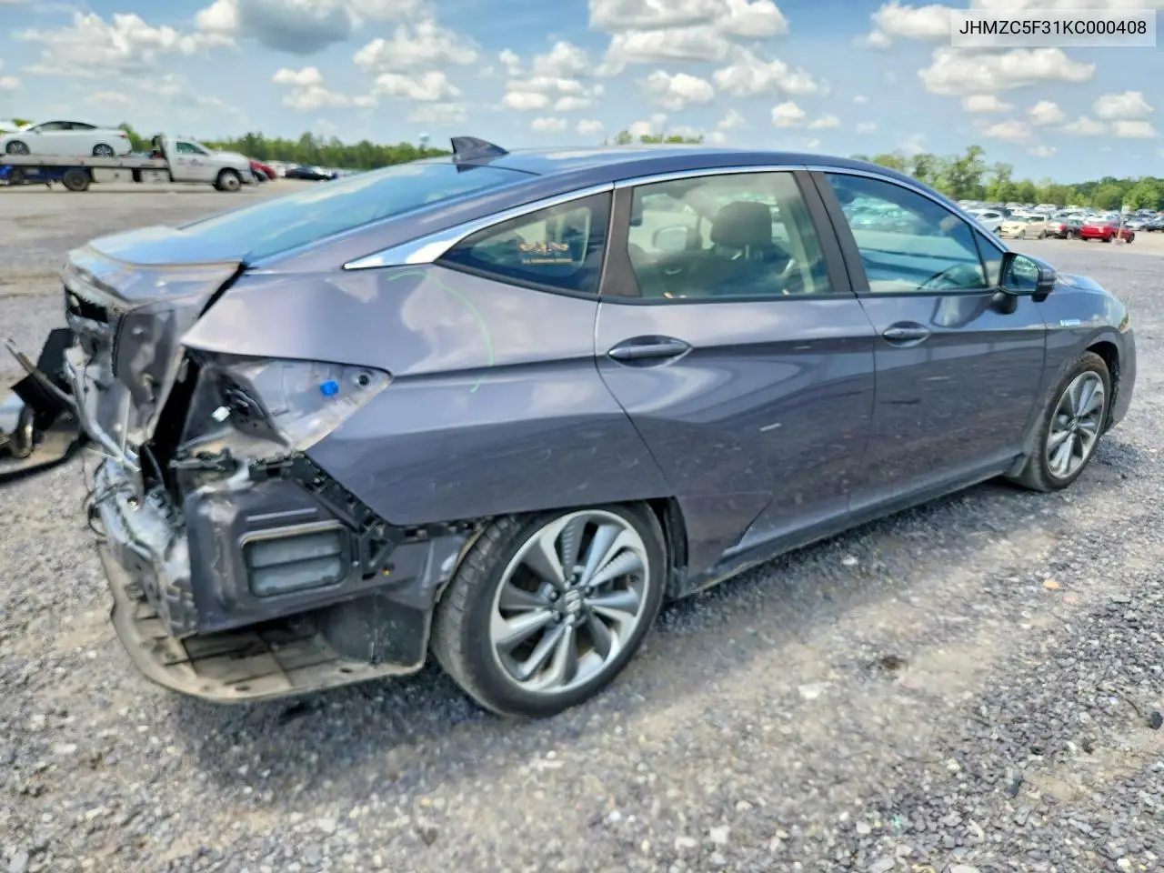 2019 Honda Clarity Touring VIN: JHMZC5F31KC000408 Lot: 60689946