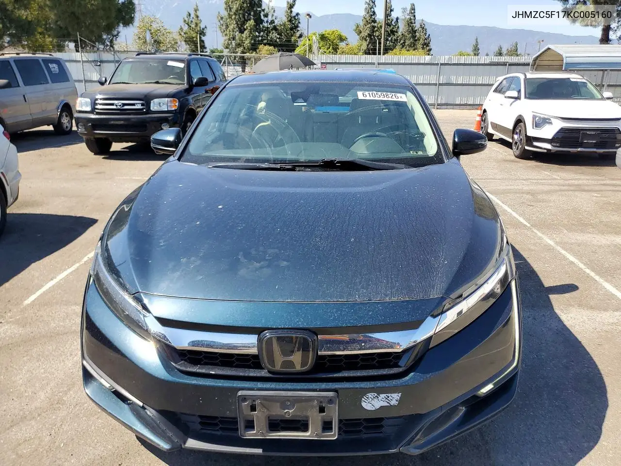 2019 Honda Clarity VIN: JHMZC5F17KC005160 Lot: 61059826