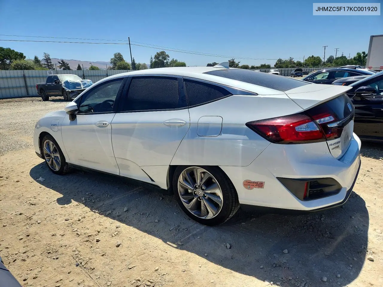2019 Honda Clarity VIN: JHMZC5F17KC001920 Lot: 85613805