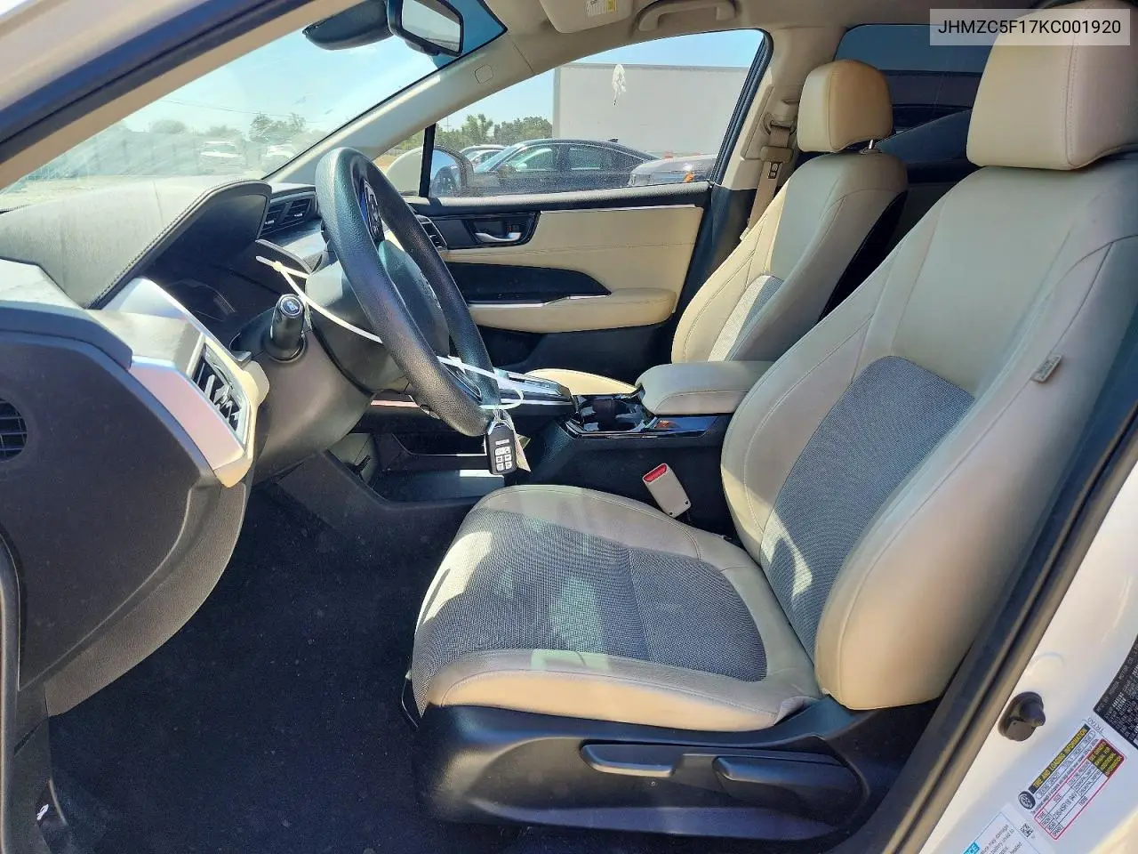 2019 Honda Clarity VIN: JHMZC5F17KC001920 Lot: 85613805