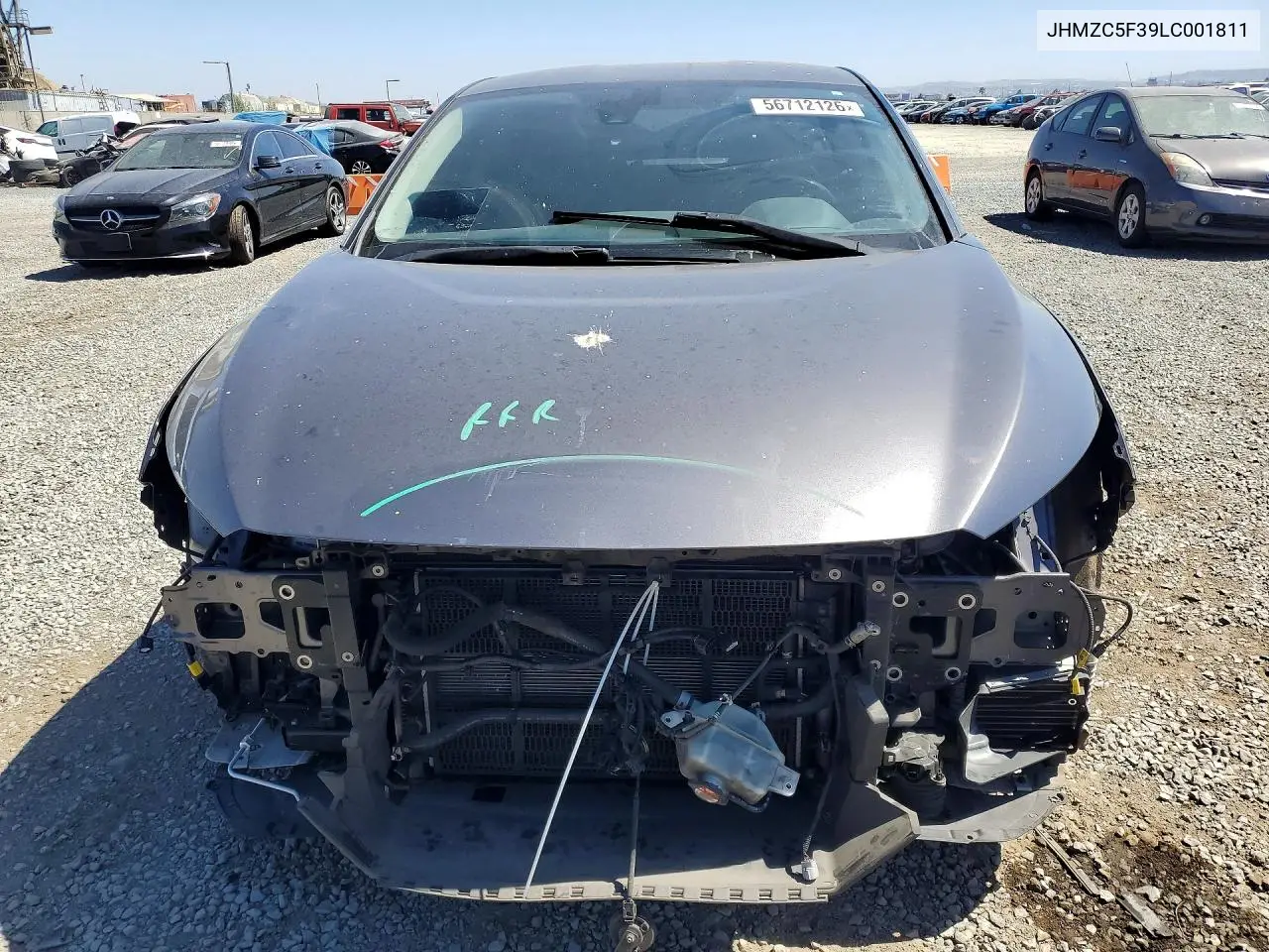 2020 Honda Clarity Touring VIN: JHMZC5F39LC001811 Lot: 56712126