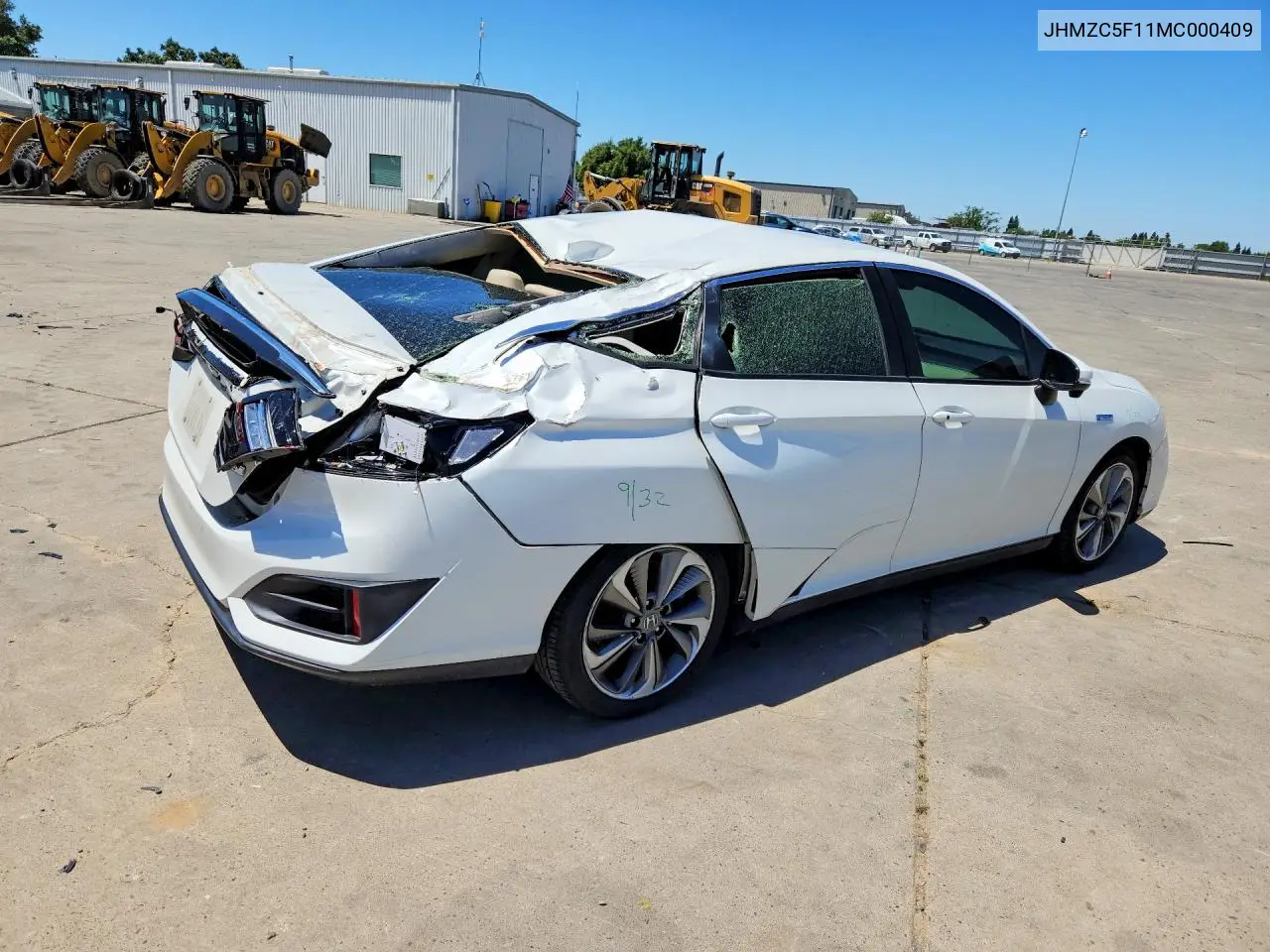 2021 Honda Clarity VIN: JHMZC5F11MC000409 Lot: 55641406