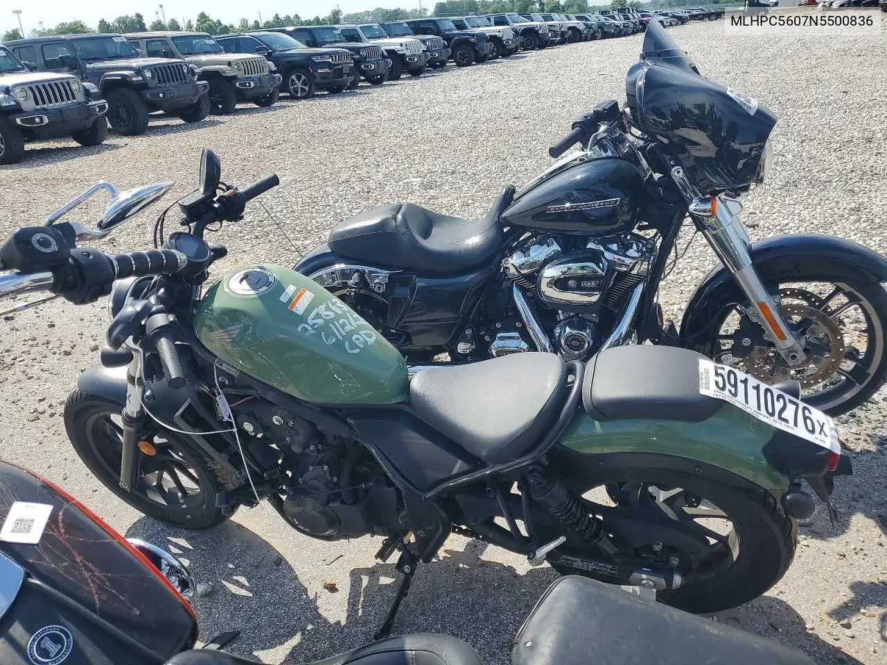 2022 Honda Cmx500 VIN: MLHPC5607N5500836 Lot: 59110276