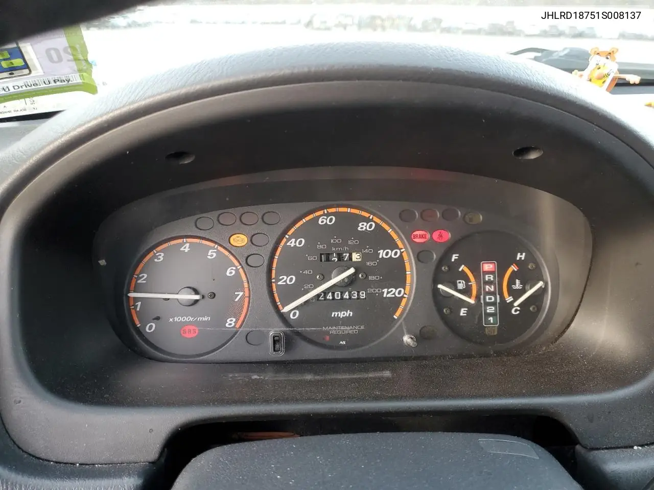 JHLRD18751S008137 2001 Honda Cr-V Se