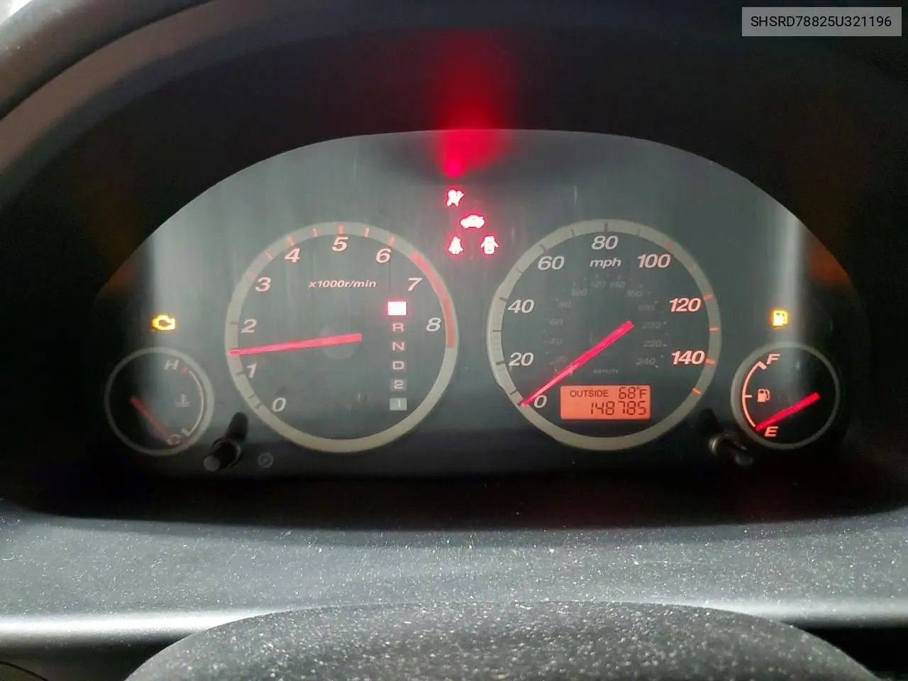 SHSRD78825U321196 2005 Honda Cr-V Ex