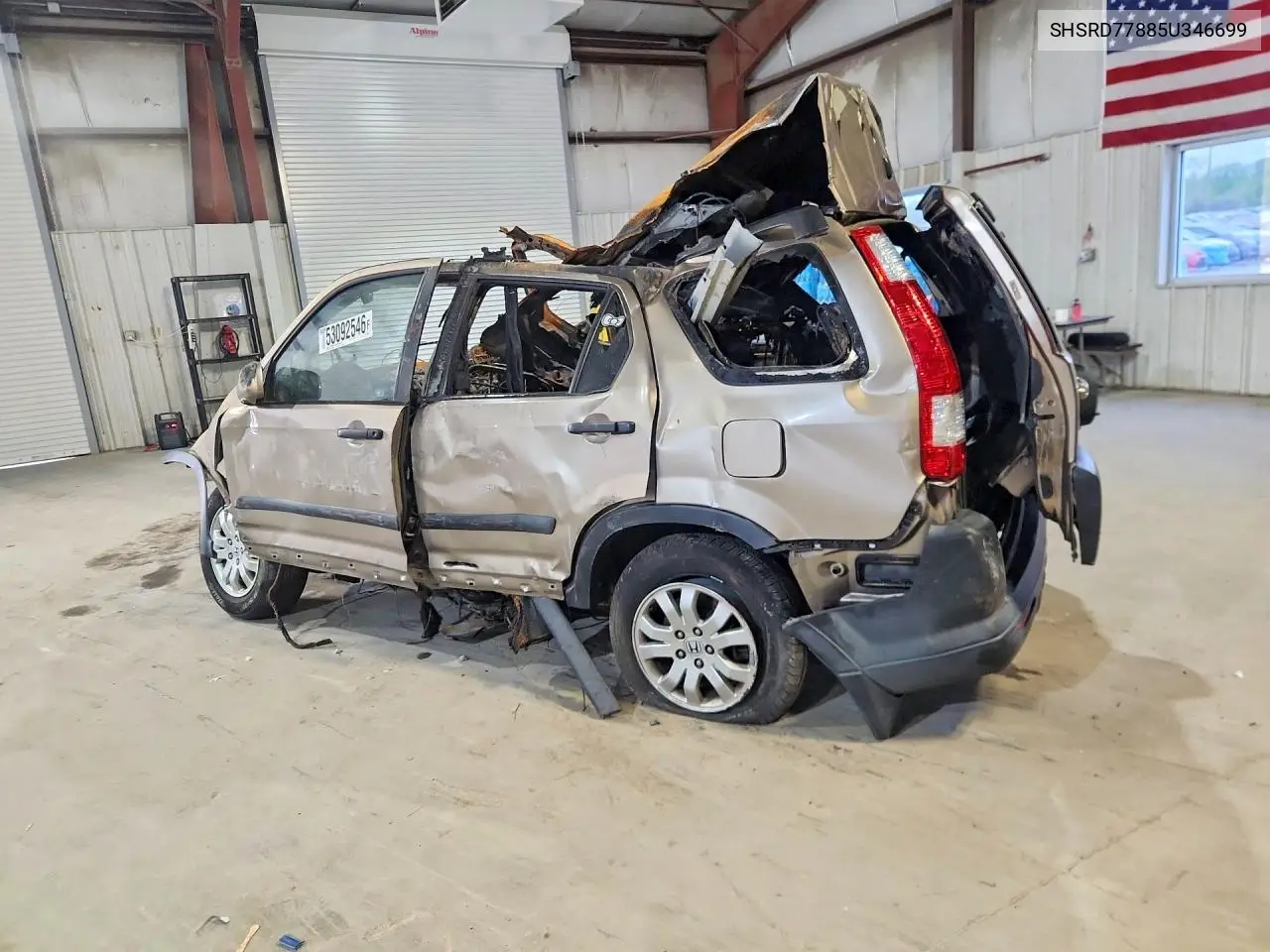 2005 Honda Cr-V Ex VIN: SHSRD77885U346699 Lot: 53092546