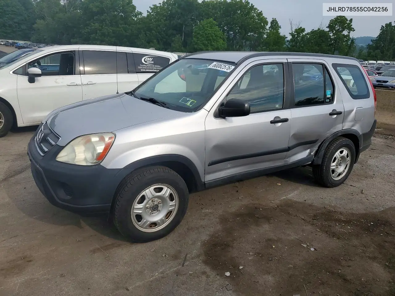 2005 Honda Cr-V Lx VIN: JHLRD78555C042256 Lot: 60062576