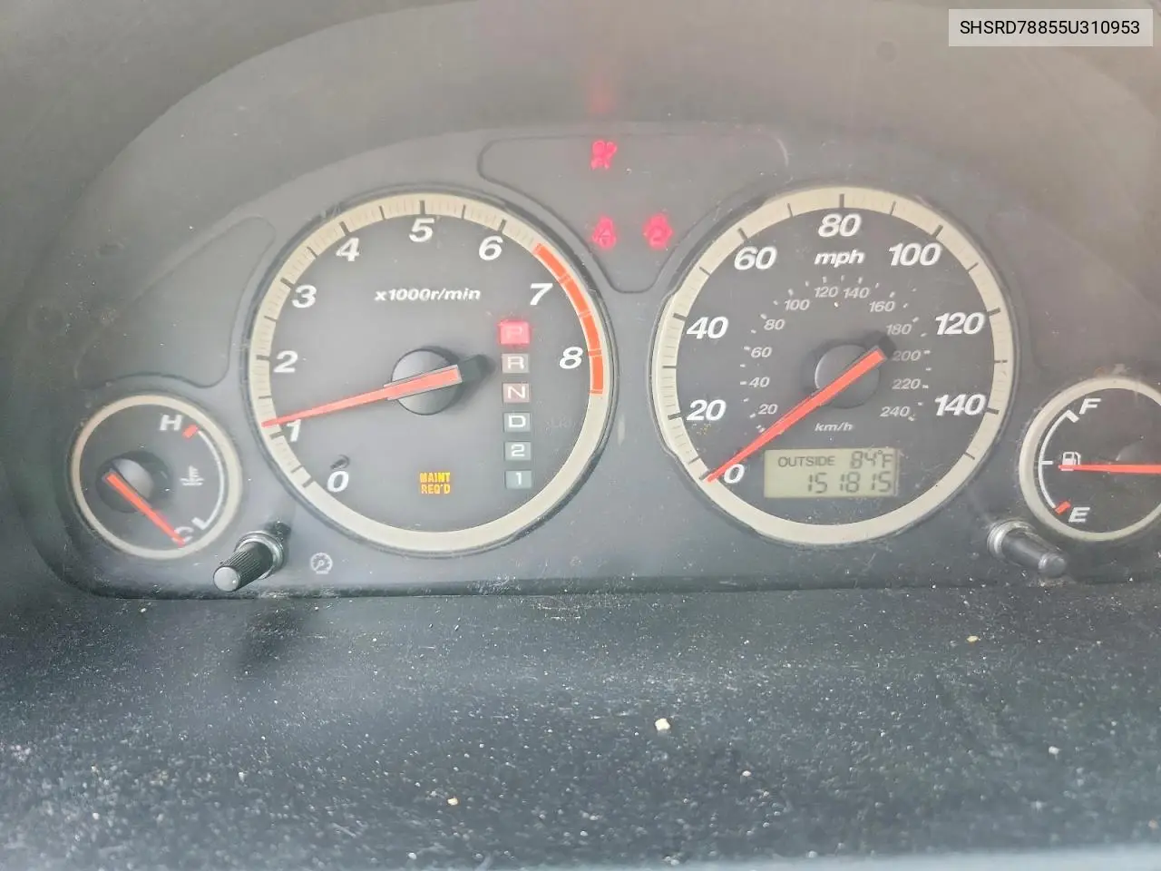 SHSRD78855U310953 2005 Honda Cr-V Ex