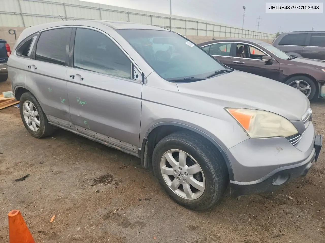 2007 Honda Cr-V Exl VIN: JHLRE48797C103348 Lot: 61004036