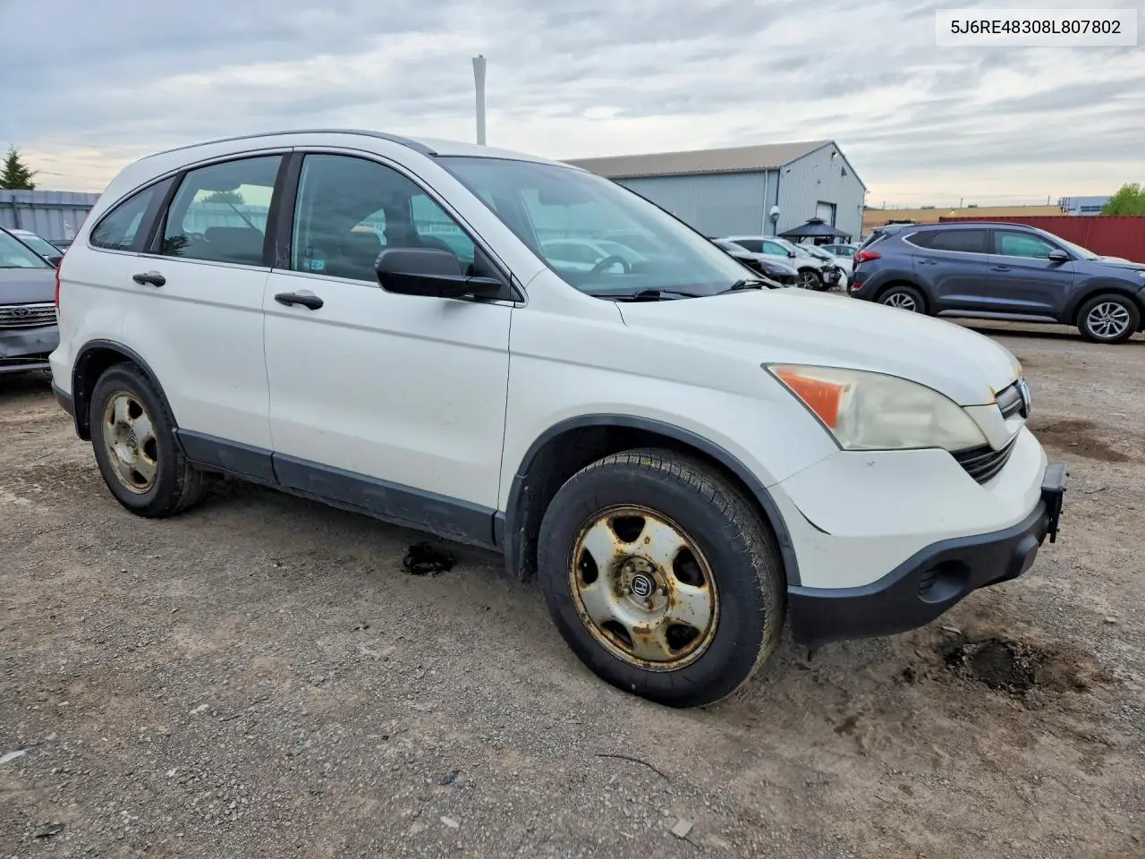 2008 Honda Cr-V Lx VIN: 5J6RE48308L807802 Lot: 57708186