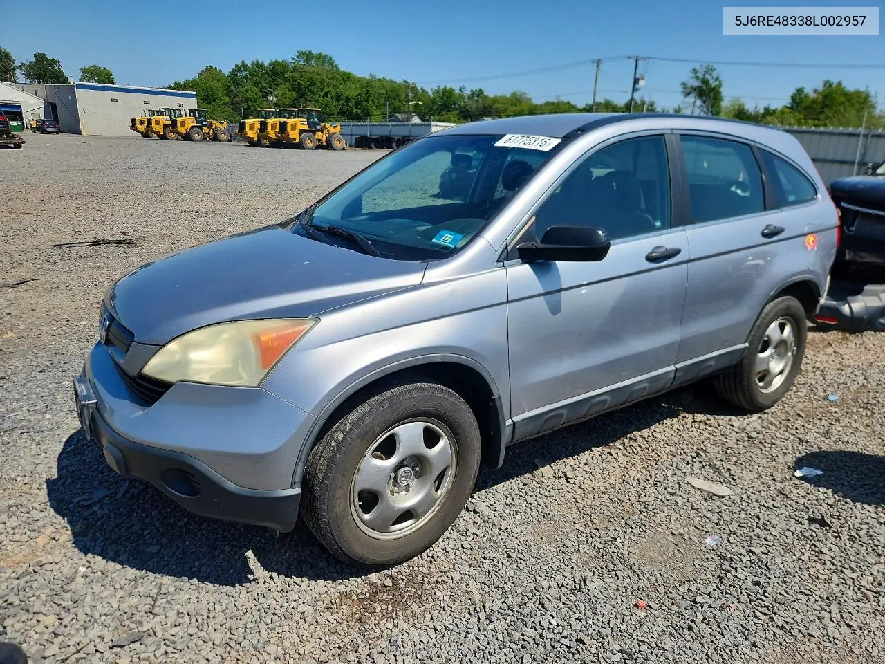 2008 Honda Cr-V Lx VIN: 5J6RE48338L002957 Lot: 61775316