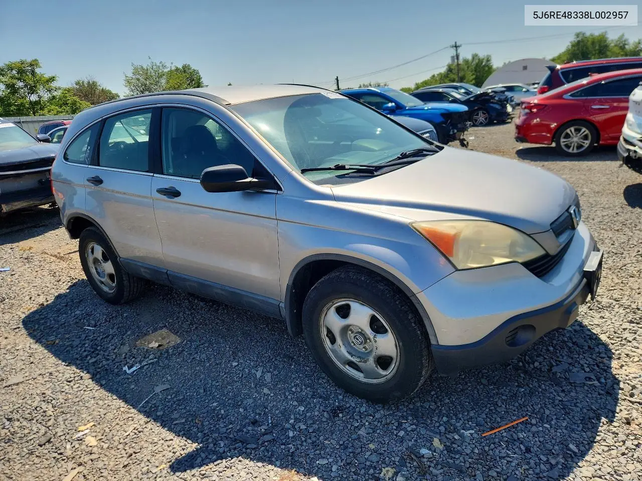 2008 Honda Cr-V Lx VIN: 5J6RE48338L002957 Lot: 61775316