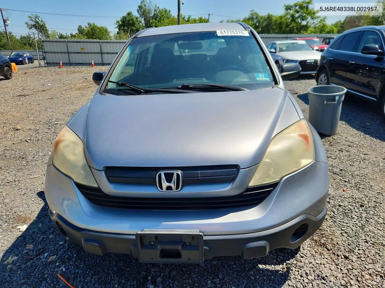 2008 Honda Cr-V Lx VIN: 5J6RE48338L002957 Lot: 61775316