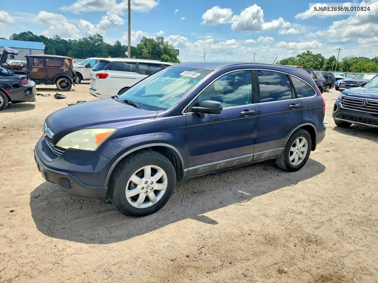 2009 Honda Cr-V Ex VIN: 5J6RE38569L010824 Lot: 60991906