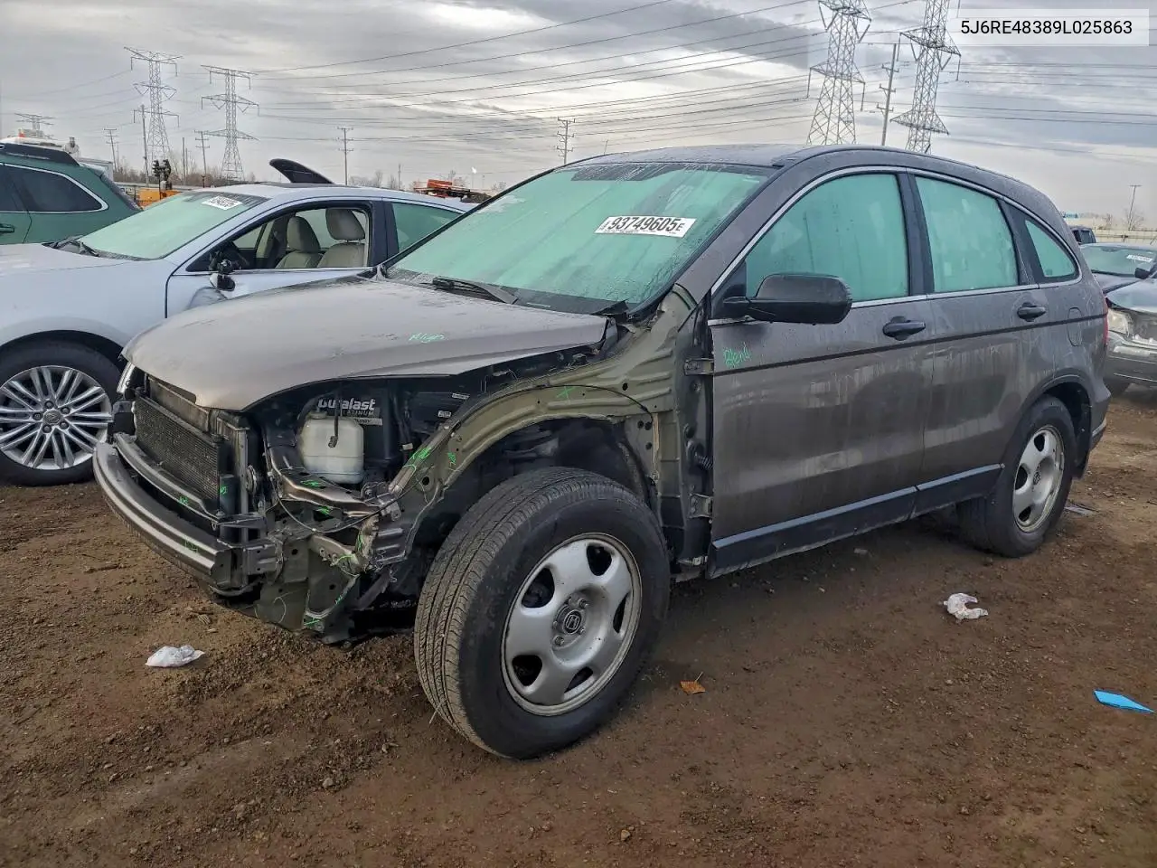 5J6RE48389L025863 2009 Honda Cr-V Lx